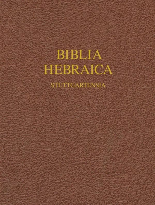 Cover Art for 9781598561999, Biblia Hebraic Stuttgartensia-FL-Wide Margin by German Bible Society