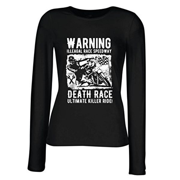 Cover Art for B07CC4P7R8, lepni.me Women’s T-Shirt Death Race - Ultimate Killer Ride, Motorcycle Racing, Skull Biker, Classic Vintage Retro (XX-Large Black Multi Color) by 