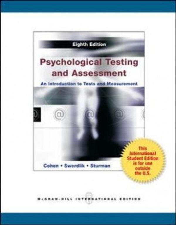 Cover Art for 9780071318273, Psychological Testing and Assessment by Ronald Jay Cohen