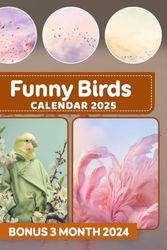 Cover Art for B0D1MTG6K5, Funny Birds Calendar 2025: 15-Month Adorable Bird Photography, Bonus 3 Months 2024, For Kids And Adult, From January to December 2025, Perfect for Planning and Organizing Your Year by Kenneth Hamilton