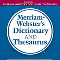 Cover Art for B000SF9O22, Merriam-Webster's Dictionary and Thesaurus by Merriam-Webster Inc.