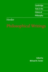 Cover Art for 9780521794091, Herder: Philosophical Writings by Herder Forster