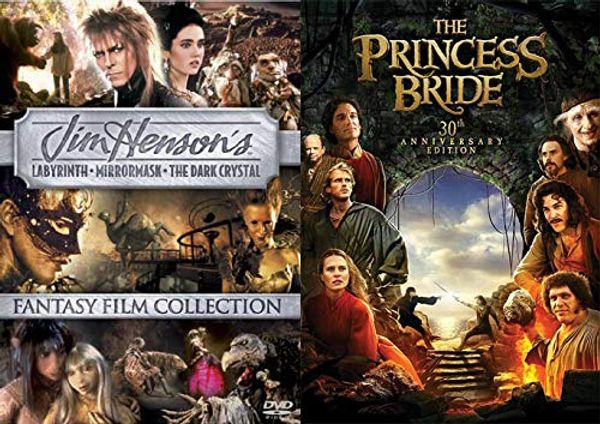 Cover Art for 0795777552134, 80's Ultimate Fantasy Film Collection 4-Pack Jim Henson's Labyrinth / The Dark Crystal / MirrorMask (Neil Gaiman) + The Princess Bride (30th Anniversary Edition) DVD Family Movie Bundle by Unknown