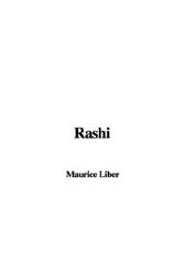 Cover Art for 9781404327900, Rashi by Maurice Liber