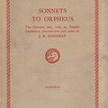 Cover Art for 9780701201982, Sonnets to Orpheus by Rainer Maria Rilke