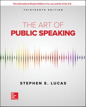 Cover Art for 9781260548099, The Art of Public Speaking by Stephen E. Lucas