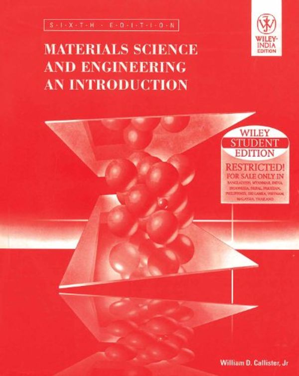 Cover Art for 9789752843622, Material Science and Engineering by Jr. William D. Callister