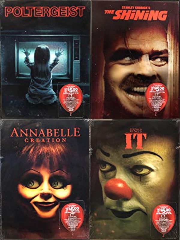 Cover Art for 0795777570077, Super RARE Lenticular Slipcover Horror Collection - It (1986) & Annabelle Creation & Poltergeist & The Shining Stephen King 4-DVD Movie Limited Edition by Unknown
