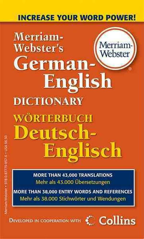 Cover Art for 9780877798576, Merriam-Webster’s German-English Dictionary by Merriam-Webster
