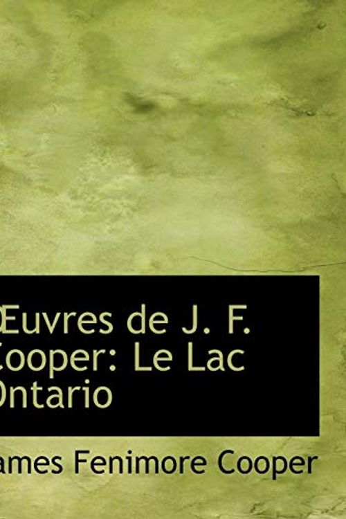 Cover Art for 9780554989433, A'uvres De J. F. Cooper by James Fenimore Cooper