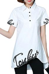 Cover Art for 9789985300992, QianQian-AU Women Summer Slim Fit Embroidery Short Sleeve Button Down T-Shirt S White by Patricia Daniels Cornwell