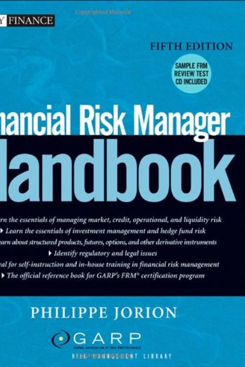 Cover Art for 9780470479612, Financial Risk Manager Handbook by Philippe Jorion