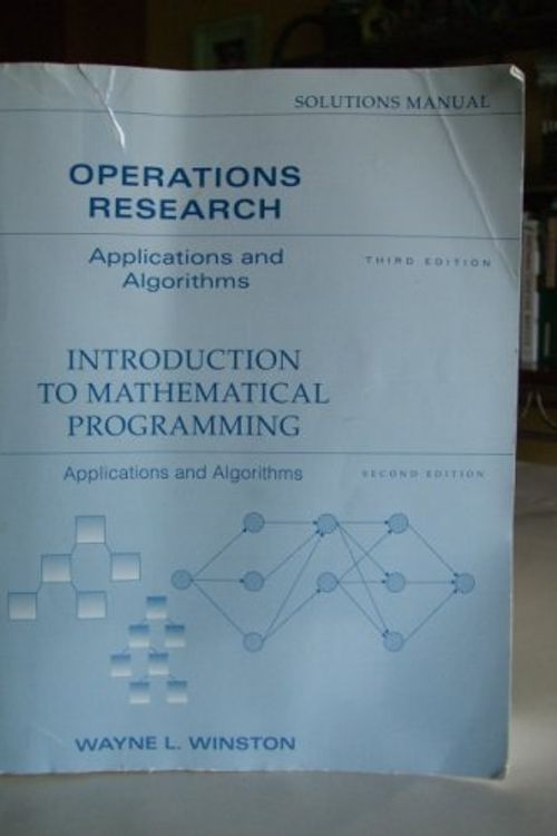 Cover Art for 9780534230494, Operations Research : Applications and Algorithms : 3rd by Wayne L. Winston