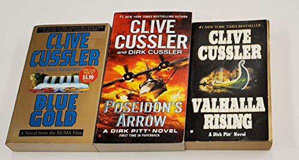 Cover Art for B073QR95BG, Clive Cussler, 3 book set, Blue Gold, Poseidon's arrow, Valhala Rising, Very Good by Clive Cussler