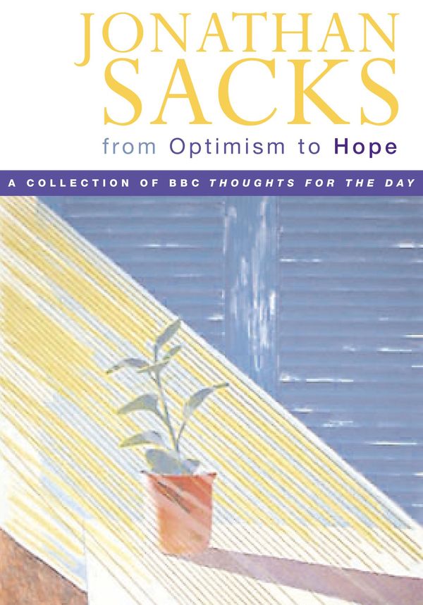 Cover Art for 9780826474810, From Optimism to Hope by Jonathan Sacks