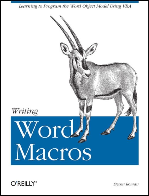 Cover Art for 9781565927254, Writing Word Macros by Steven Roman