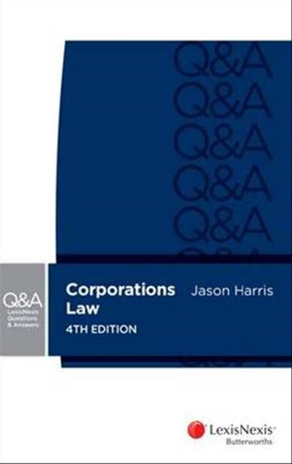 Cover Art for 9780409334142, Corporations Law by Harris