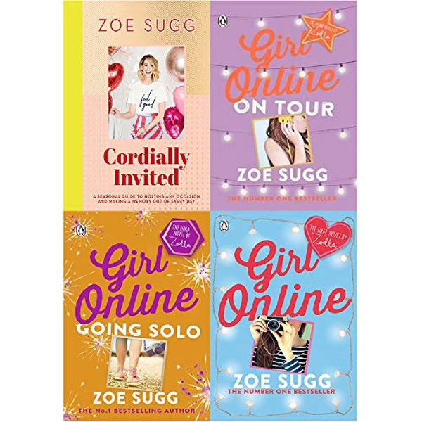 Cover Art for 9789123759699, Zoe sugg collection 4 books set (cordially invited [hardcover], girl online, on tour, going solo) by Zoe Sugg