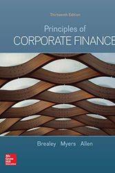 Cover Art for 9781260013900, Principles of Corporate Finance, 13 ed by Richard Brealey, Stewart Myers, Franklin Allen