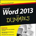 Cover Art for 9781118491300, Word 2013 For Dummies by Dan Gookin