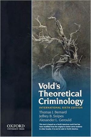 Cover Art for 9780199764884, Vold's Theoretical Criminology by Thomas J. Bernard