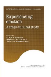 Cover Art for 9780521155014, Experiencing Emotion by Klaus R. Scherer