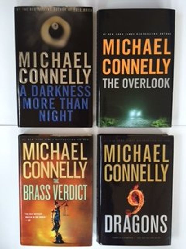 Cover Art for B01DFQV4LO, Michael Connelly (Set of 4) Darkness More Than Night; Overlook; Brass Verdict; 9 Dragons by Michael Connelly