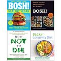 Cover Art for 9789123950805, Bosh Healthy Vegan, Bosh Simple Recipes [Hardcover], How Not To Die, The Vegan Longevity Diet 4 Books Collection Set by Henry Firth, Ian Theasby, Michael Greger, Gene Stone, Iota