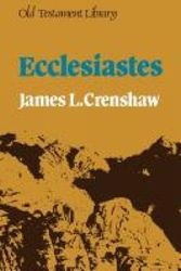 Cover Art for 9780334003618, Ecclesiastes by James L. Crenshaw