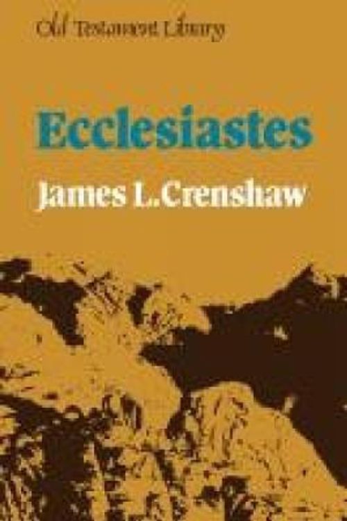 Cover Art for 9780334003618, Ecclesiastes by James L. Crenshaw