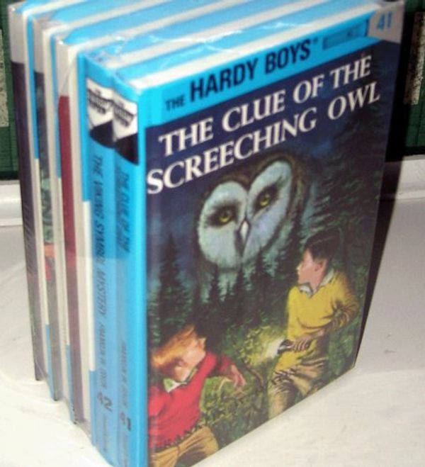 Cover Art for B00135MRU2, HARDY BOYS Unboxed Set #41-45 The Clue of the Screeching Owl, The Viking Symbol Mystery, The Mystery of the Aztec Warrior, The Haunted Fort, The Mystery of the Spiral Bridge by 