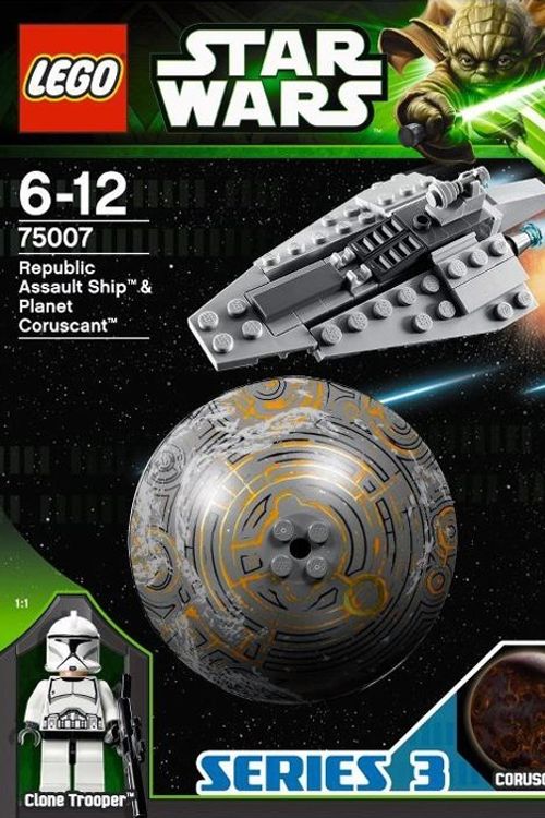 Cover Art for 5702014974258, Republic Assault Ship & Planet Coruscant Set 75007 by LEGO