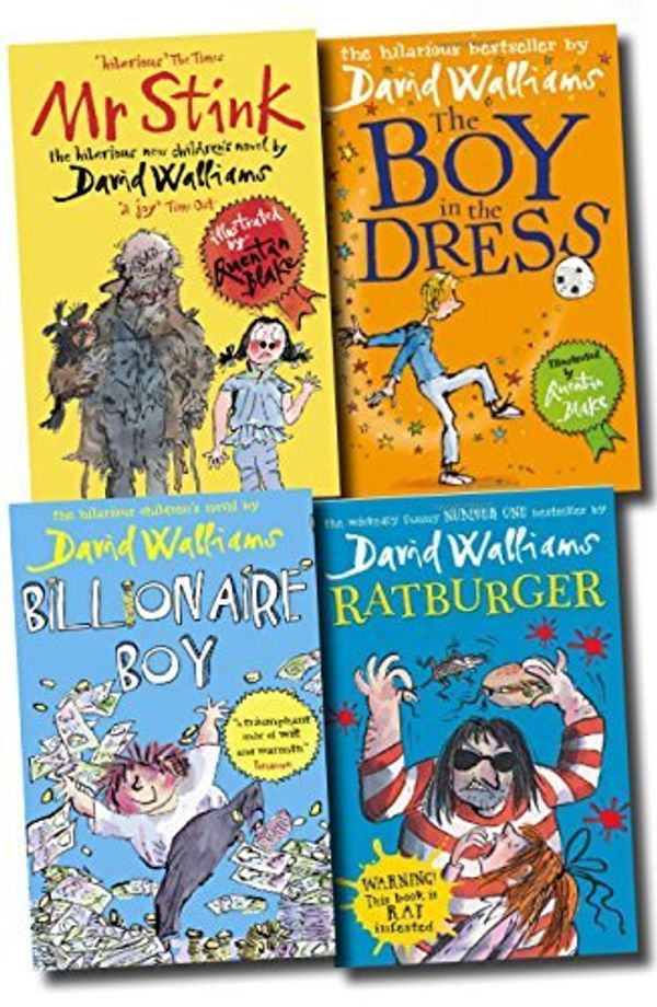 Cover Art for 9789999453066, David Walliams Collection 4 Books Set (Mr Stink, Billionaire Boy, The Boy in the Dress,, Ratburger (HARDBACK)) by David Walliams