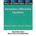 Cover Art for 9780471644538, Elementary Differential Equations by William E. Boyce, Richard C. DiPrima