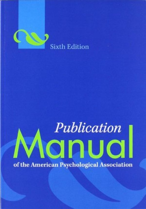Cover Art for B001AV8OLU, Publication Manual of the American Psychological Association (2007 5th Edition) by American Psychological Association