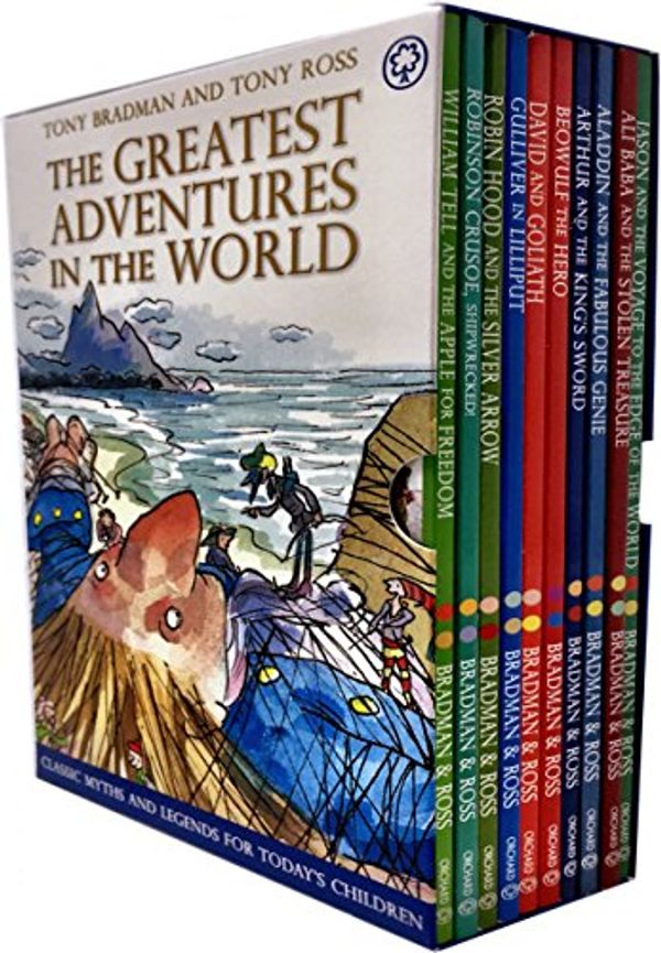Cover Art for 9789526530734, World Classic Children Adventure Illustrated Stories - 10 Books Collection Box Set By Tony Bradman and Tony Ross (Jason And The Voyage To The Edge Of The World, Ali Baba And The Stolen Treasure, Aladd by Tony Bradman