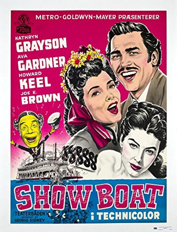 Cover Art for B01IDNVRGQ, Show Boat (Clockwise from Left) Joe E. Brown Kathryn Grayson Howard Keel Ava Gardner 1951. Movie Poster Masterprint (24 x 36) by 