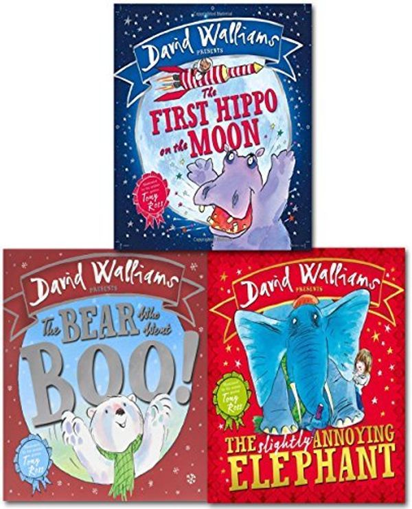 Cover Art for B01N0DBXYL, David Walliams 3 Picture Books Collection Set (The Bear Who Went Boo, The First Hippo on the Moon,The Slightly Annoying Elephant) by David Walliams (2016-11-09) by David Walliams