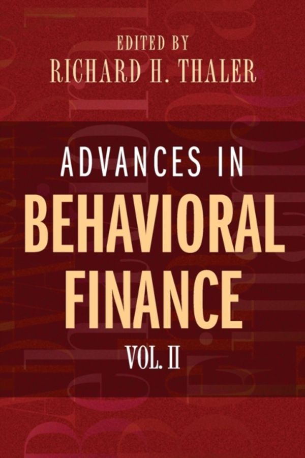 Cover Art for 9780691121758, Advances in Behavioral Finance: v. 2 by Richard H. Thaler