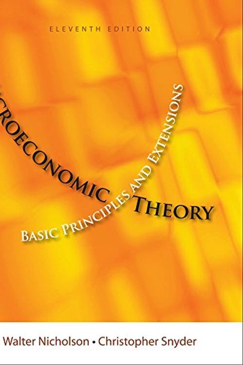 Cover Art for 9781111222901, Microeconomics Theory by Walter Nicholson