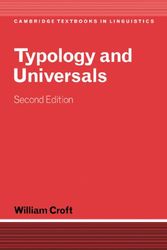 Cover Art for 9780521808842, Typology and Universals by William Croft