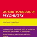 Cover Art for B0161T6HMS, Oxford Handbook of Psychiatry (Oxford Medical Handbooks) by Semple, David, Smyth, Roger (March 26, 2009) Vinyl Bound by David Semple