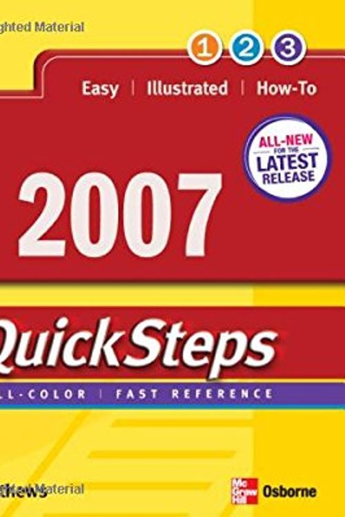Cover Art for 9780071482998, Microsoft Office Word 2007 Quicksteps by Marty Matthews