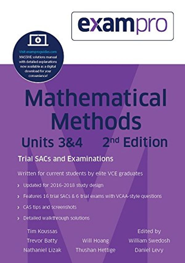 Cover Art for 9780994179173, ExamPro Mathematical Methods CAS Units 3 and 4 Print + Digital by Tim Koussas