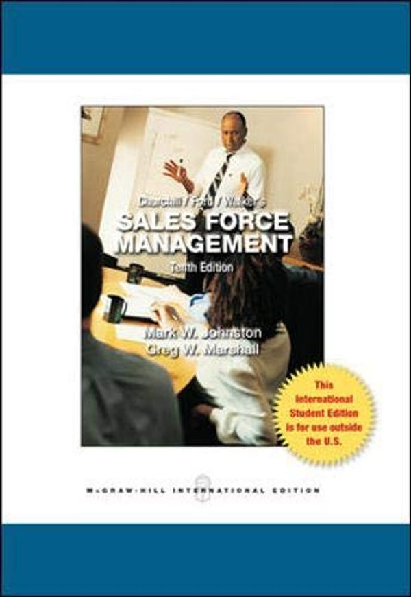 Cover Art for 9780071220910, Sales Force Management by Mark Johnston, Greg Marshall