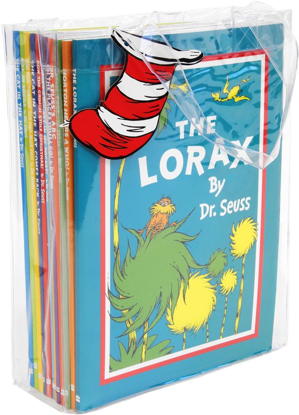 Cover Art for 9780007923489, Dr. Seuss 12 books set collection in a bag(The cat in the hat,The cat in the hat comes back,Horton hears who,One fish two fish red fish blue fish,Green eggs and ham,Oh the places you'll go,There's a wocket in my pocket,The lorax,Fox in socks.) by Dr. Seuss