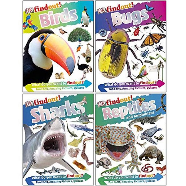 Cover Art for 9789123948222, DK Findout! Series with Fun Facts and Amazing Pictures 4 Books Collection Set (Birds, Bugs, Sharks, Reptiles and Amphibians) by John McClintock, Dennis Miller, Gunnel Palmer