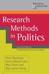 Cover Art for 9780230019850, Research Methods in Politics by Peter Burnham