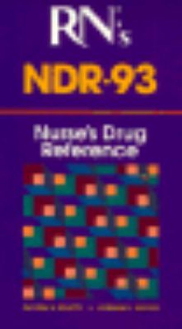 Cover Art for 9780827352841, Nurse's Drug Reference 1993 by George Spratto