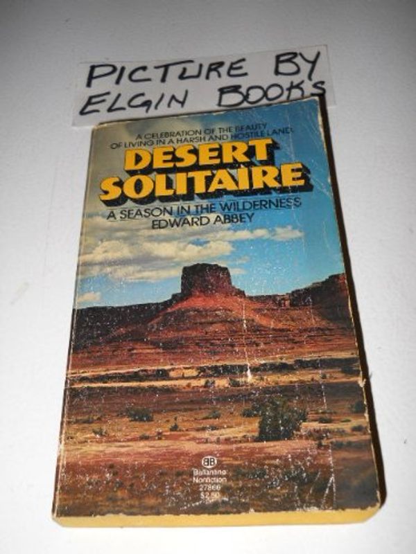 Cover Art for 9780345275080, Desert Solitaire by Edward Abbey